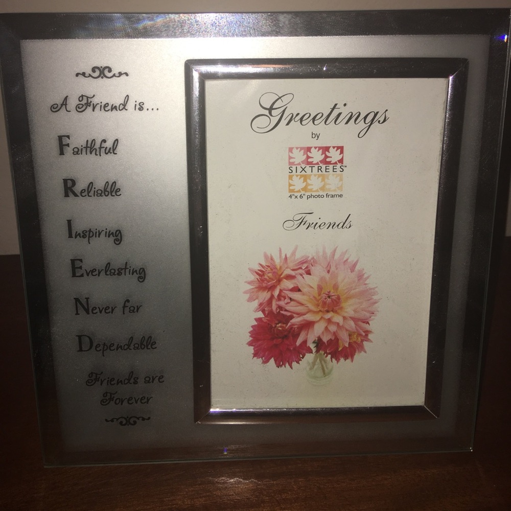 Friend Saying Glass Mirror Photo Frame